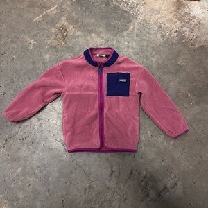 Pink Patagonia fleece jacket size 5T